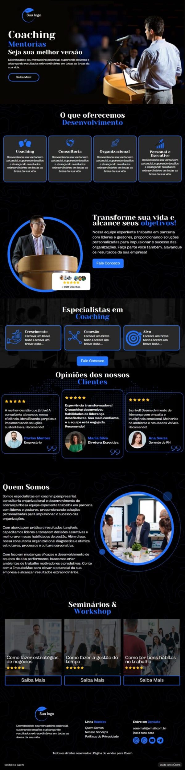 Sales Page for Coach