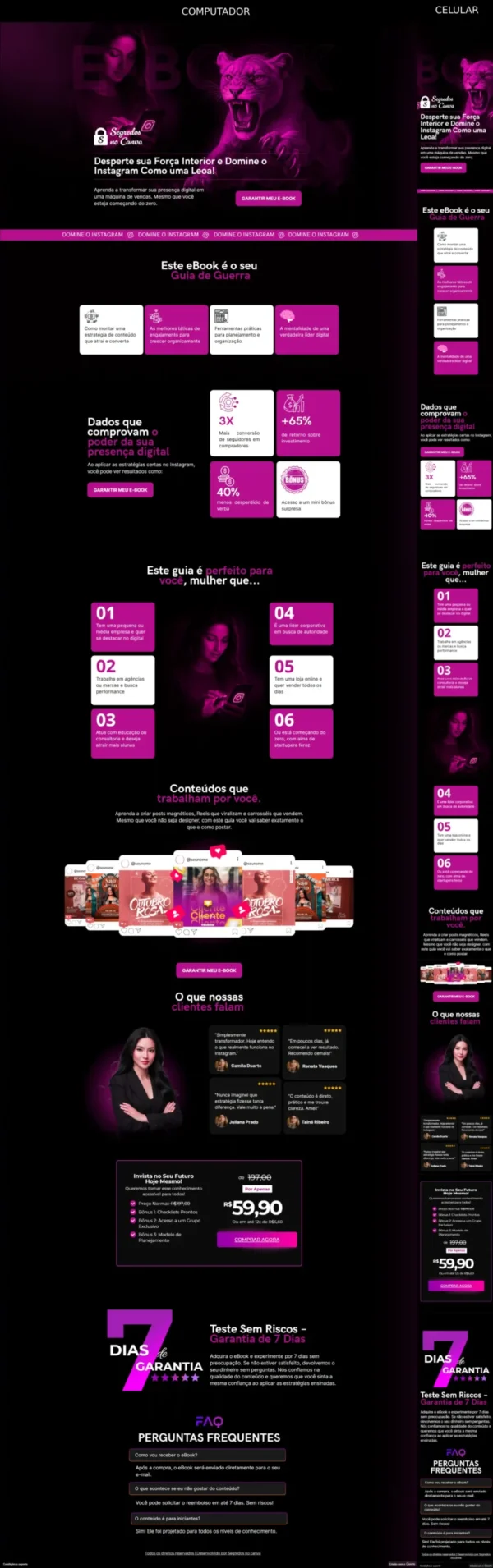 Landing Page - E-book para redes sociais
